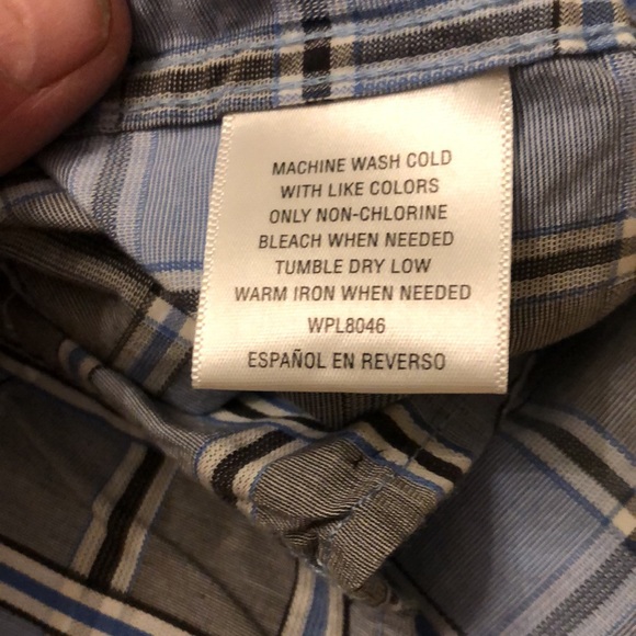 Tasso Elba Plaid Dress Shirt Medium - Picture 8 of 9